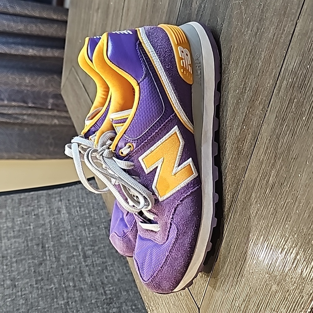 New Balance 574 Purple & Gold Women's 9.5